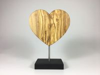 Olivenholz-Herz, Olivenholz, Holzherz, Herz aus Holz